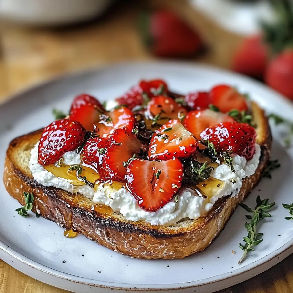Geröstetes Erdbeer-Ricotta-Toast