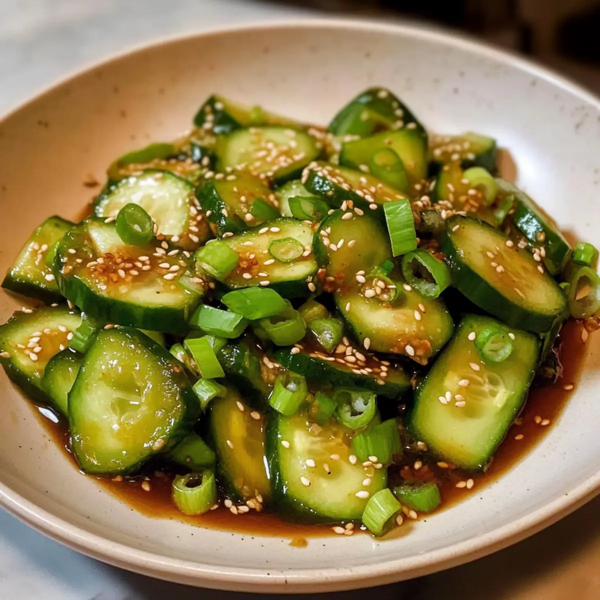 Scharfer asiatischer Gurkensalat