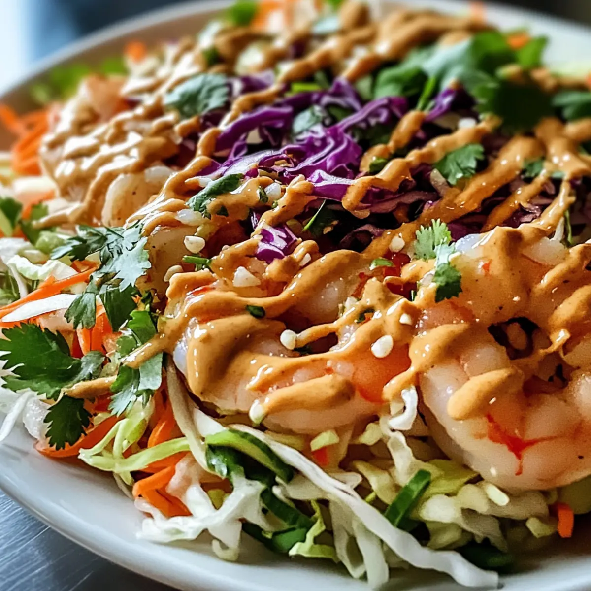 Frühlingsrollensalat mit Erdnussdressing