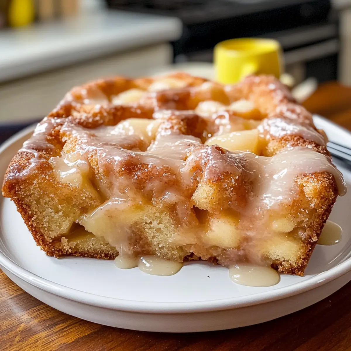 Süßer Apfel-Krapfen-Kuchen