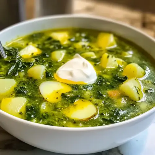 Ukrainische Spinat Suppe