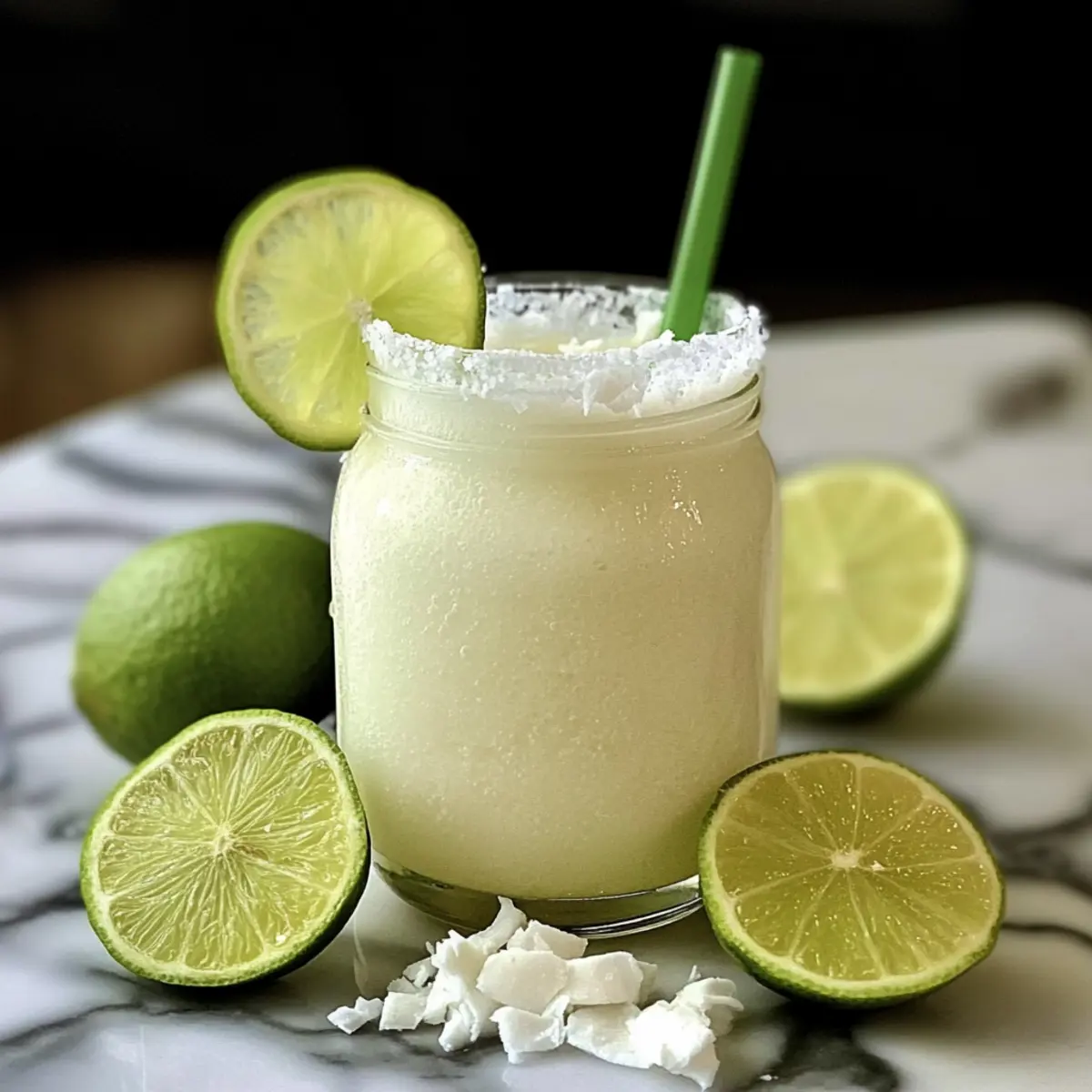 Brasilianische Limonade mit Kokosnuss