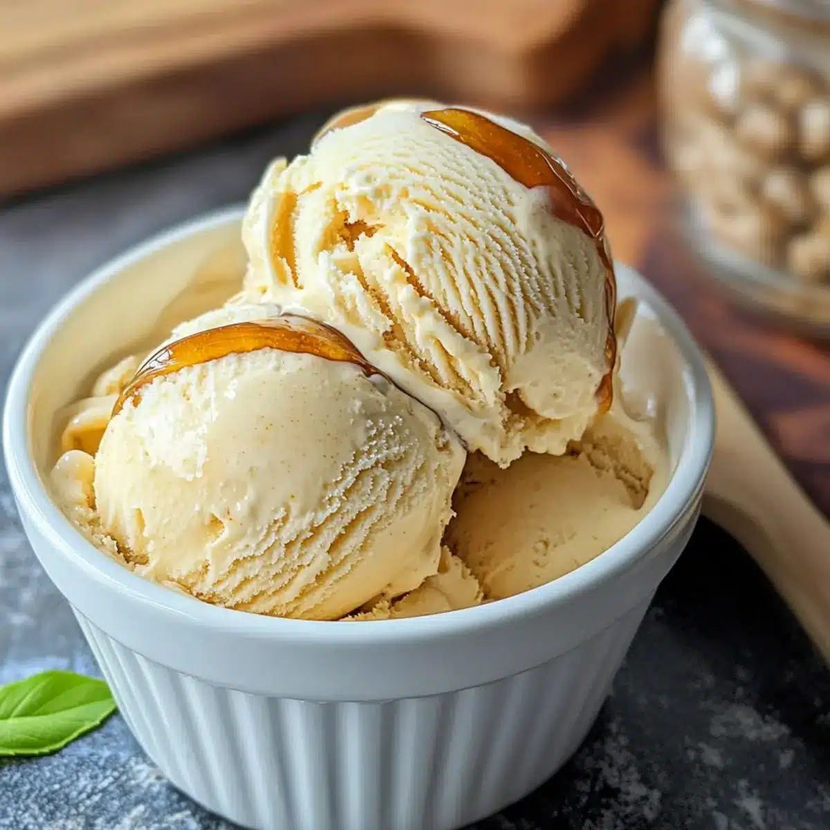 Gebranntes Honig-Eiscreme