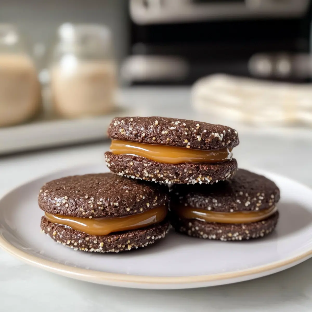 Karamell-Schokoladen-Sandwichkekse