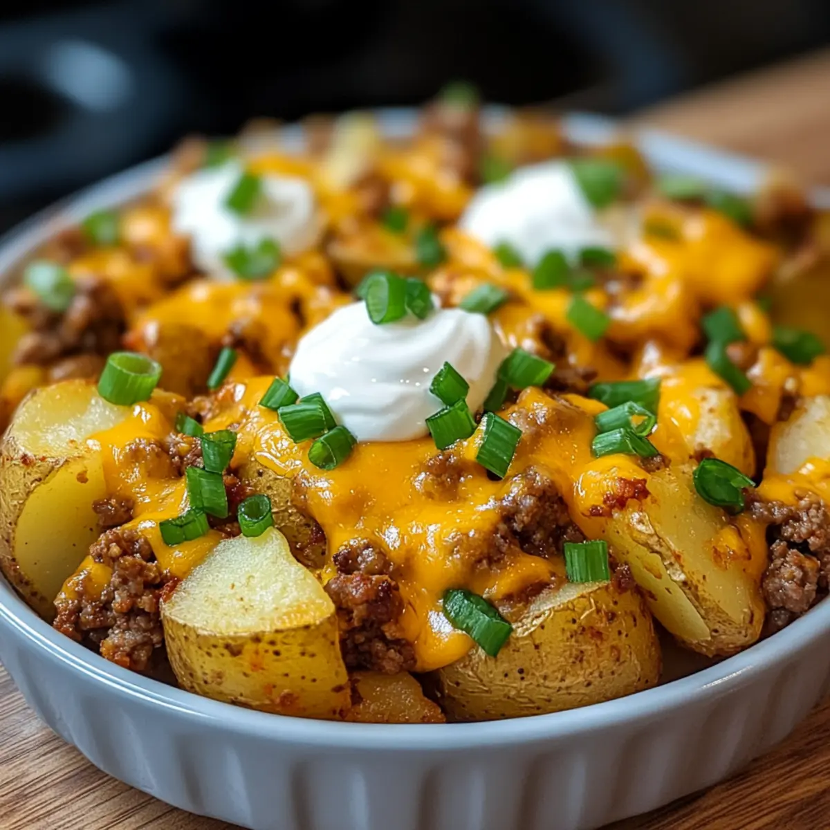 Käse Taco Kartoffeln
