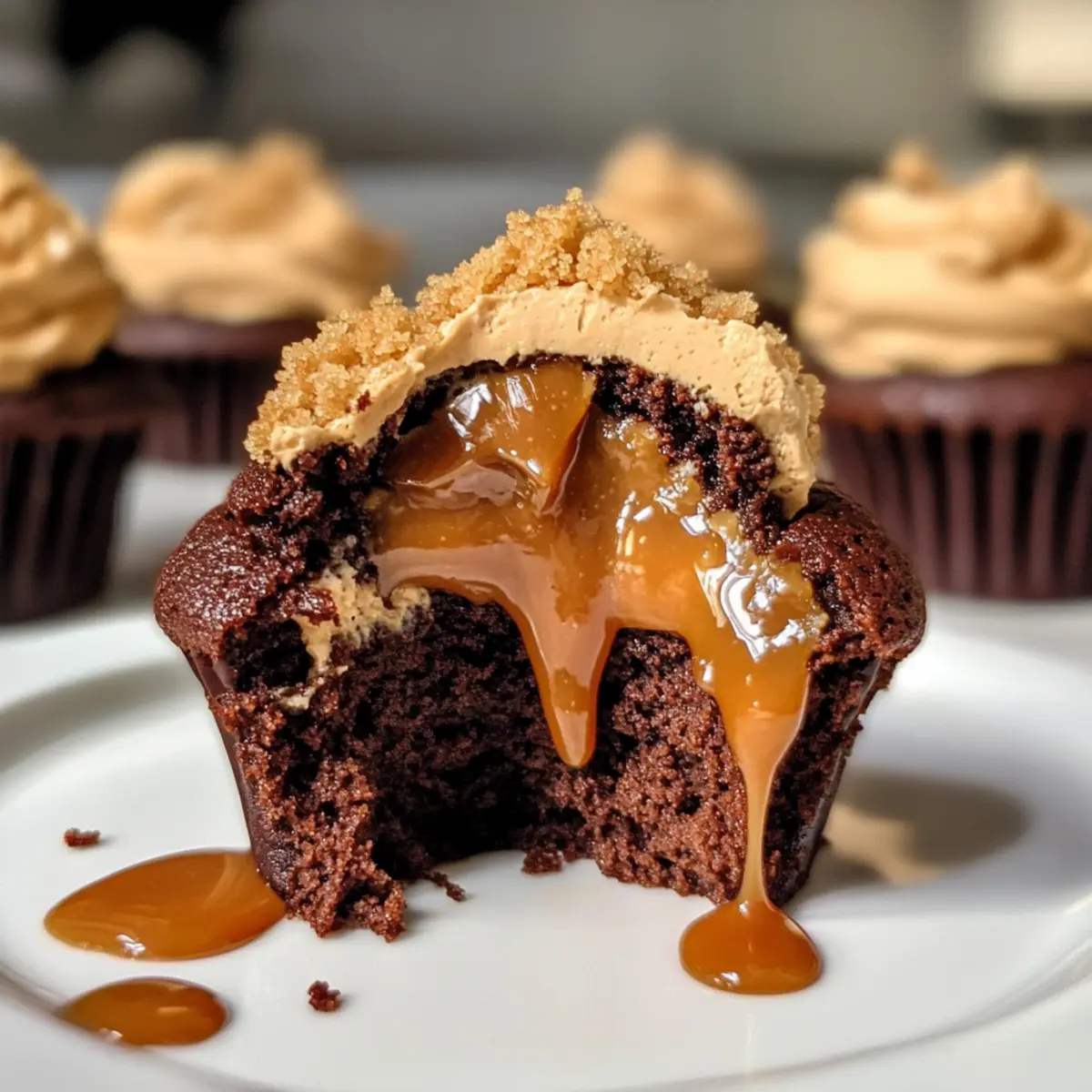 Schokoladen-Biscoff-Cupcakes