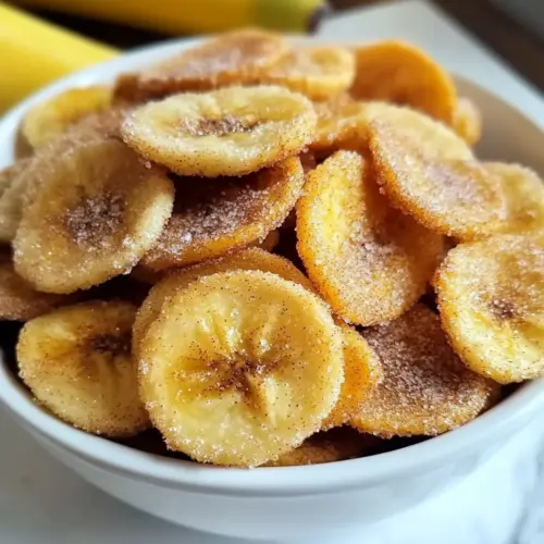 Zimt-Zucker Luftfritteuse Bananenchips