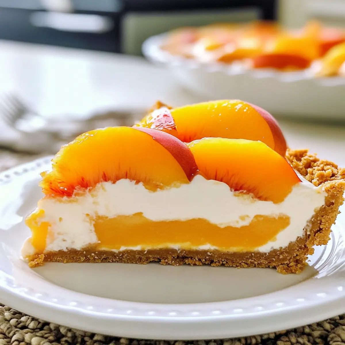Cremiger Pfirsichkuchen