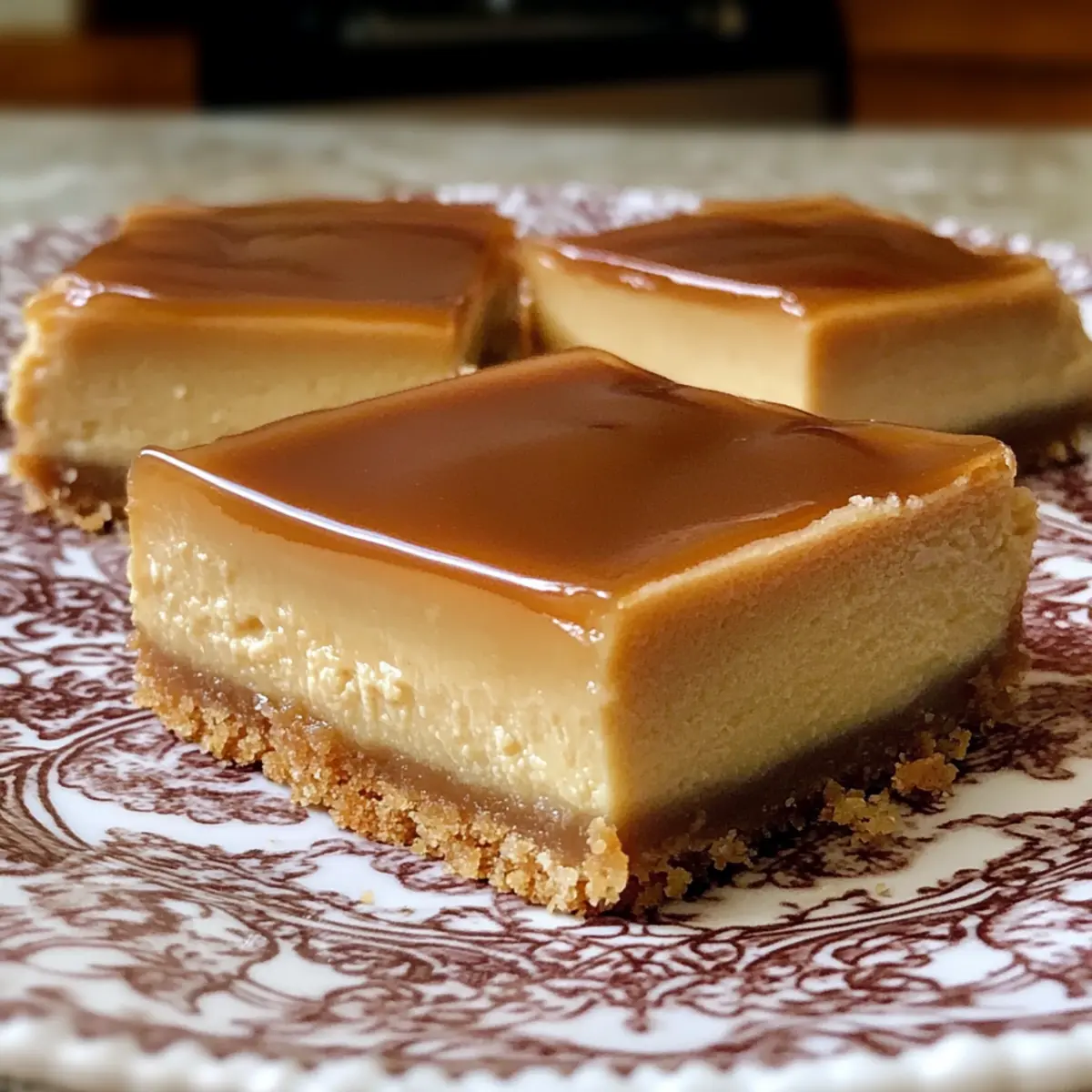 Dulce de Leche Käsekuchen Riegel