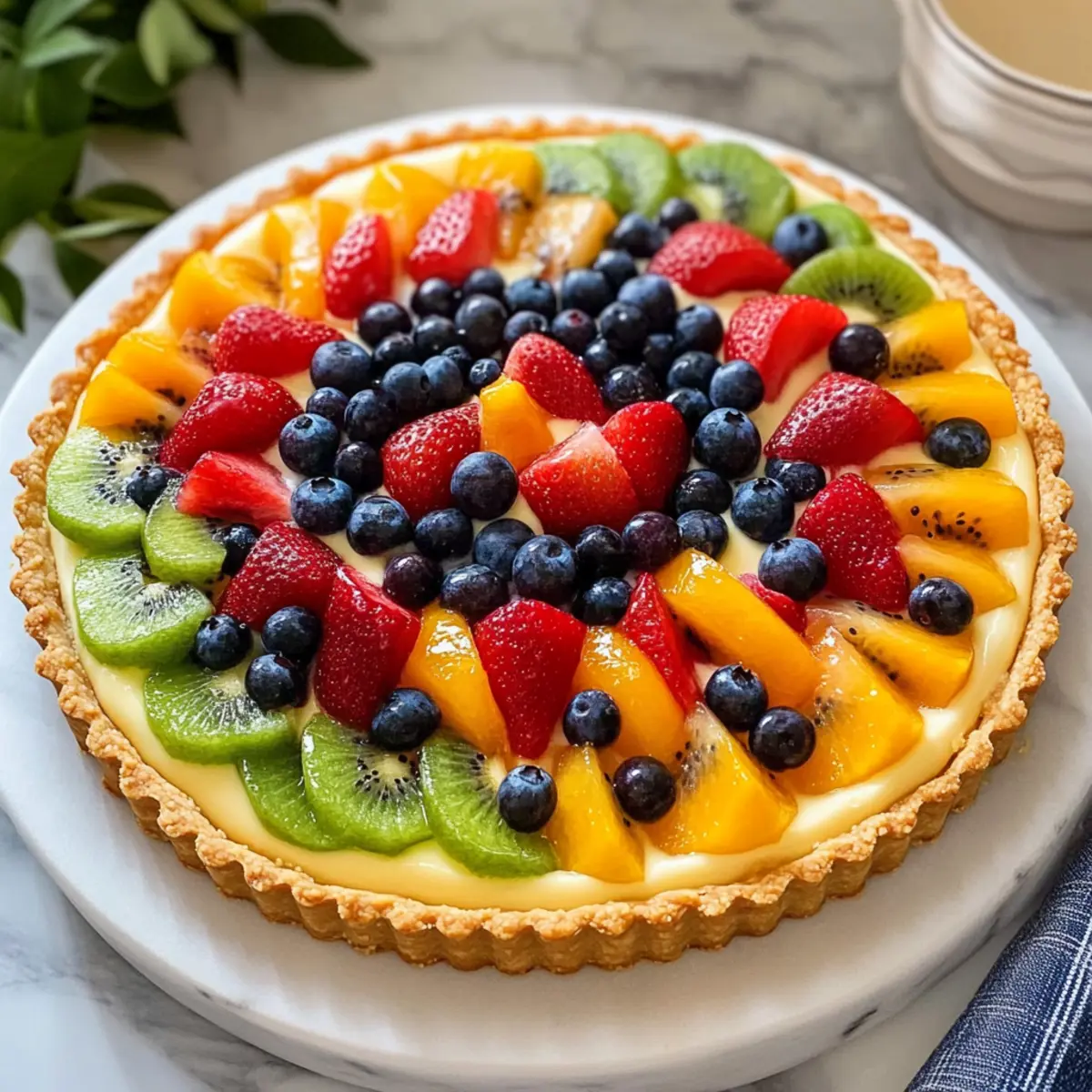 Frischer Obsttarte