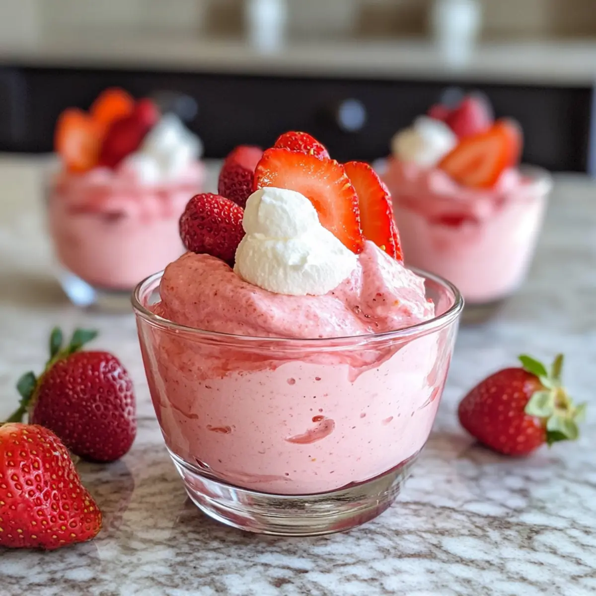 Frische Erdbeer-Mousse