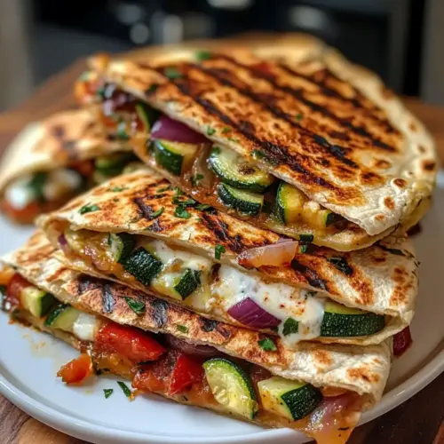 Gegrillte mediterrane Gemüse-Quesadillas