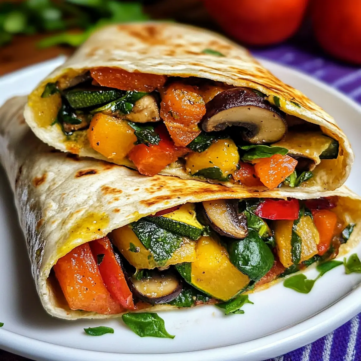 Gegrillte Gemüse-Wraps