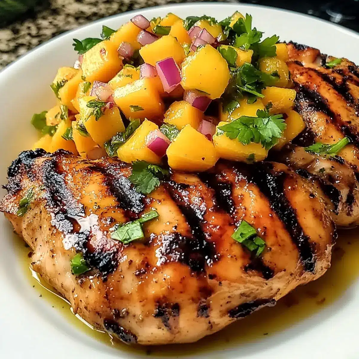 Honig-Limetten-Hühnchen mit Mango-Salsa