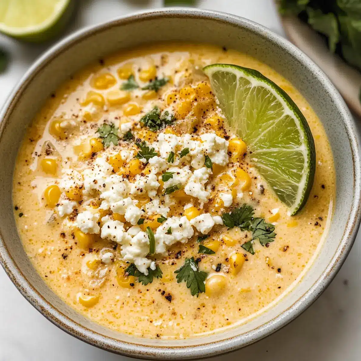 Mexikanische Straßenmaissuppe