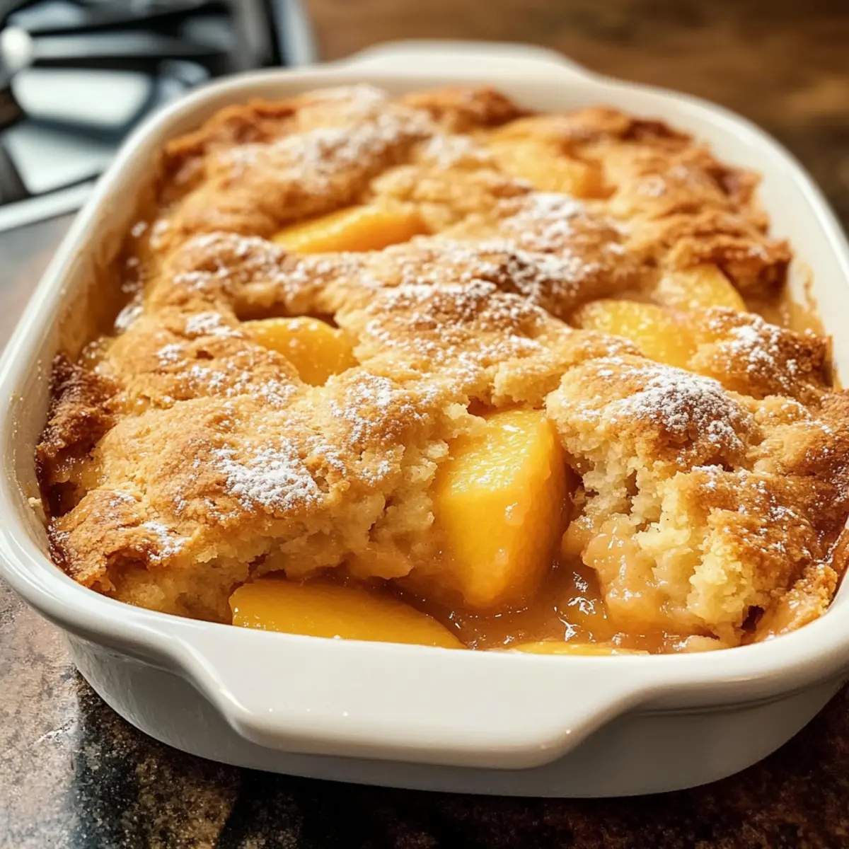 Pfirsich-Cobbler Rezept Zutaten: - 6 reife Pfirsiche - 1 Tasse Zucker - 1 Teelöffel Zimt - 1 Teelöffel Vanilleextrakt - 1 Tasse Milch - 1 Tasse Mehl - 1 Teelöffel Backpulver - 1/2 Teelöffel Salz - 1/2 Tasse Butter Anleitung: 1. Heize den Ofen auf 180 Grad Celsius vor. 2. Schäle und schneide die Pfirsiche. 3. Mische die Pfirsiche mit 1/2 Tasse Zucker, Zimt und Vanilleextrakt. 4. In einer separaten Schüssel, mische Milch, Mehl, Backpulver, Salz und die restliche 1/2 Tasse Zucker. 5. Schmelze die Butter und gieße sie in eine Backform. 6. Gieße den Teig über die Butter in die Backform. 7. Verteile die Pfirsiche gleichmäßig über den Teig. 8. Backe für 40-45 Minuten, bis der Cobbler goldbraun ist. 9. Lass es etwas abkühlen und serviere warm.