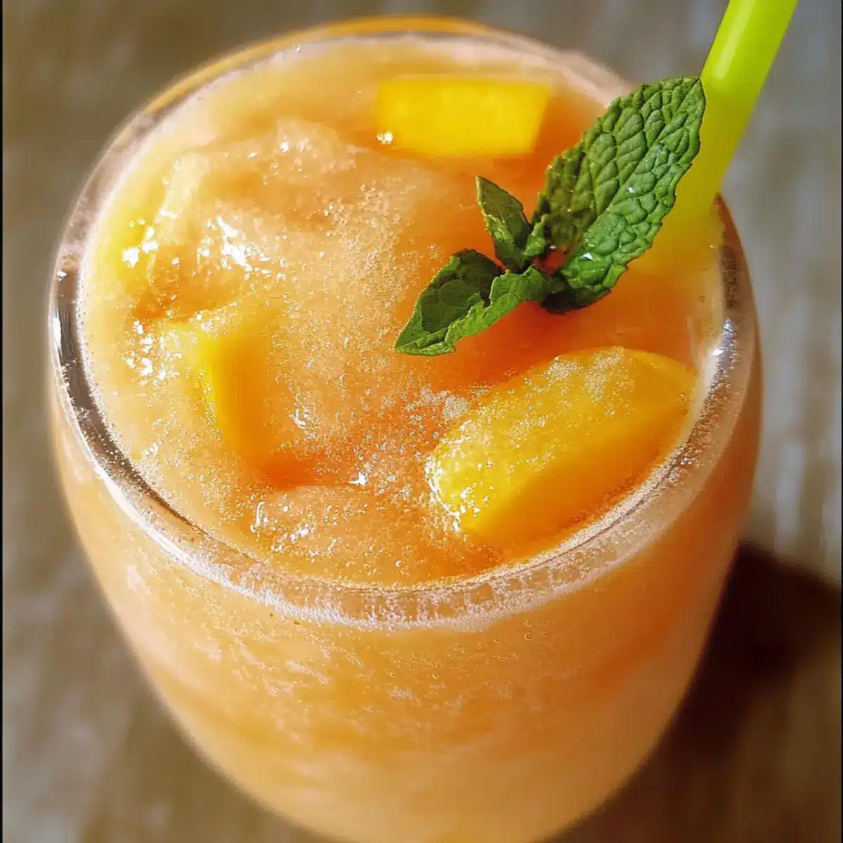 Pfirsich-Limonade-Slush