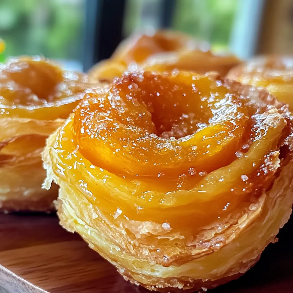 Pfirsichkuchen Cruffins