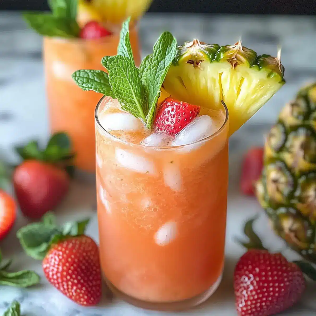 Ananas Erdbeer Agua Fresca