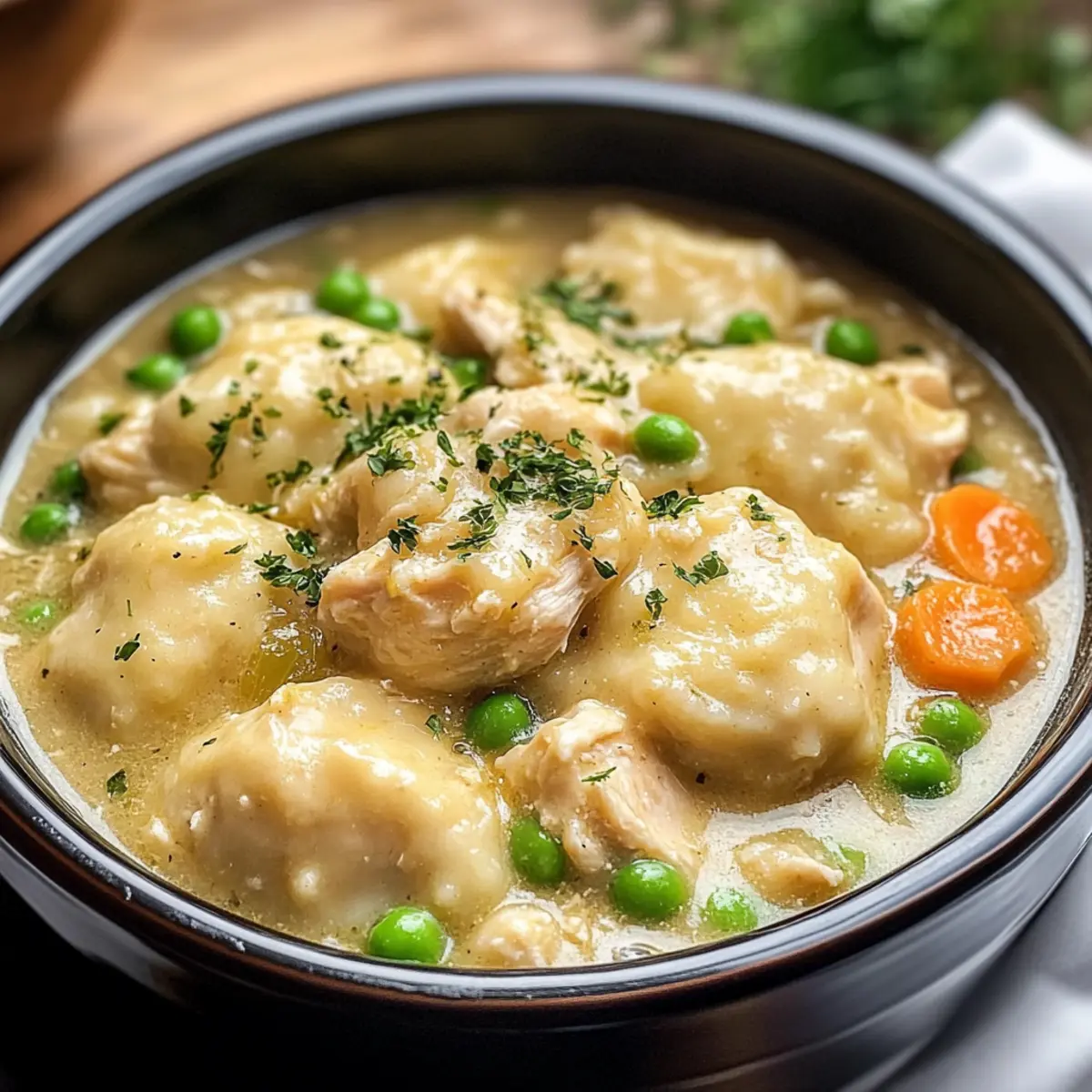 Schmortopf Hähnchen und Knödel