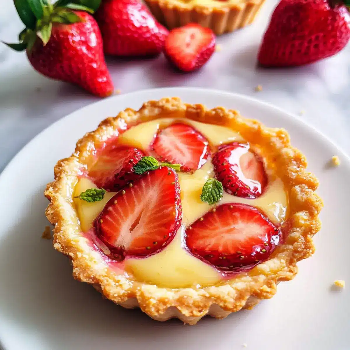 Erdbeer-Honig-Pudding-Törtchen mit Zitronencreme