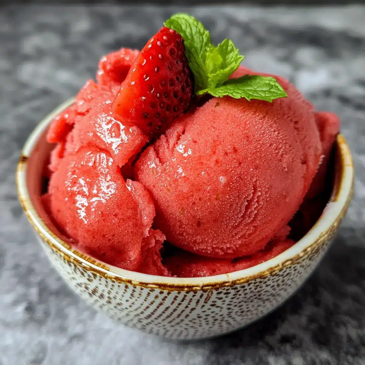 Erdbeersorbet