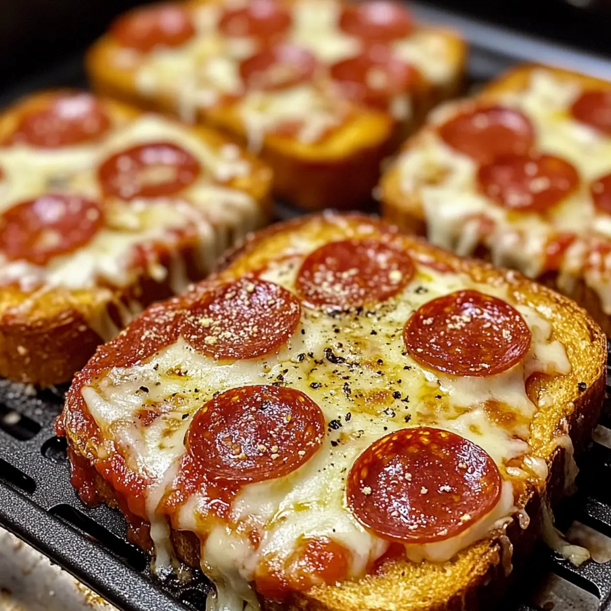 Texas-Toast-Pizza Air Fryer – Familienabendessen-Idee