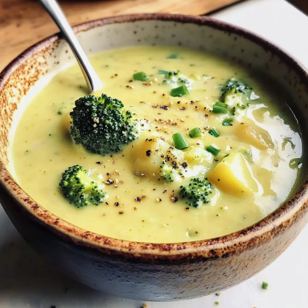 Veganer Brokkoli-Kartoffelsuppe