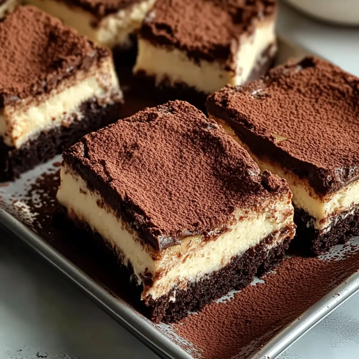 Vegane Tiramisu Käsekuchen Brownies