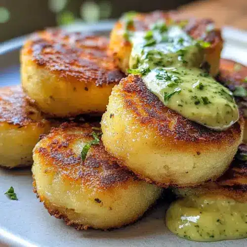 Knusprige Karibische Yucca-Küchlein mit Knoblauch-Limetten-Mojo