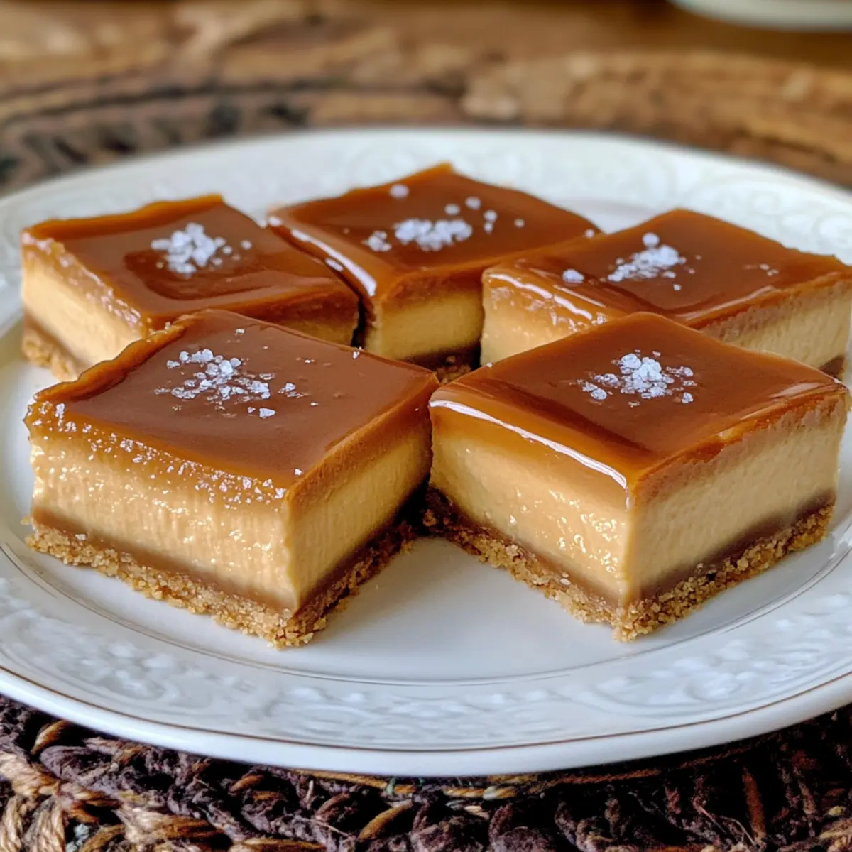 Dulce de Leche Käsekuchen Riegel