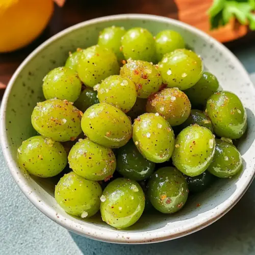 Gefrorene Tajin Trauben