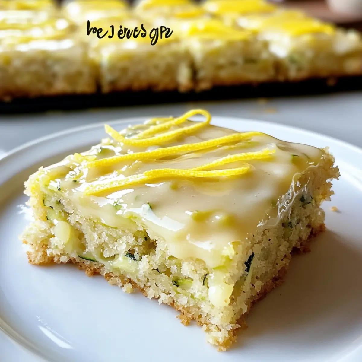 Zitronen-Zucchini-Riegel mit Glasur