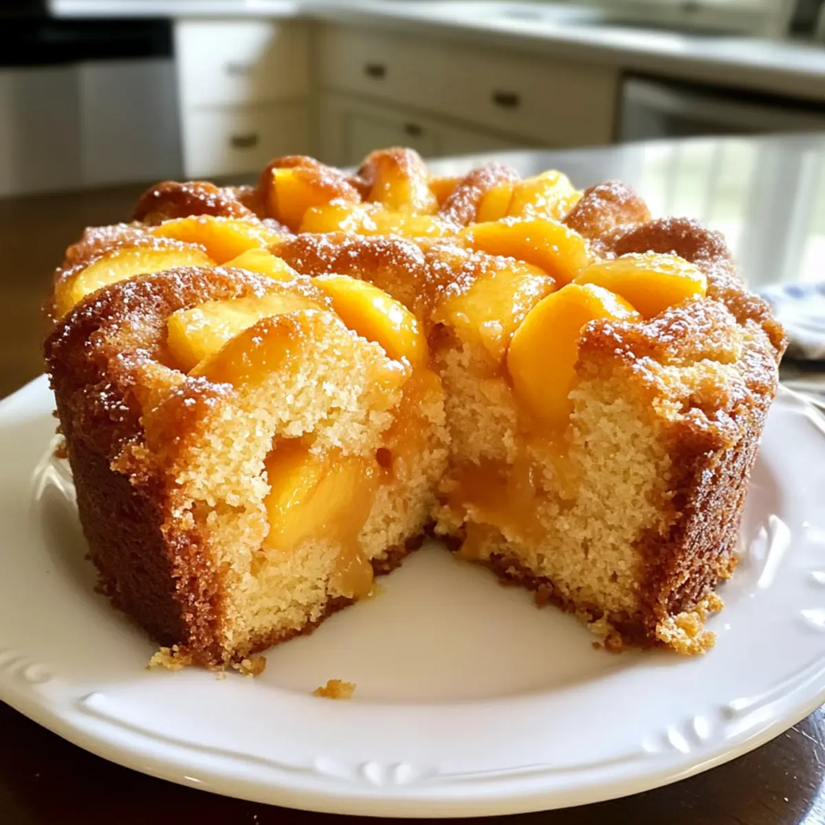 Pfirsich-Cobbler-Pfund-Kuchen